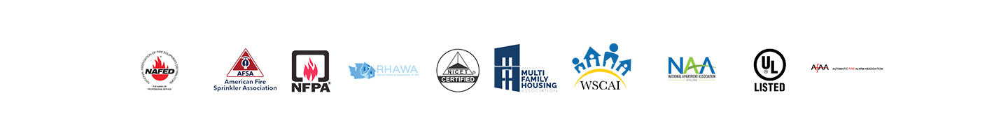 AAA Fire has affiliations with NAFED, American Fire Sprinkler Association, NFPA, RHAWA, NICET Certified, Multi Family Housing Association, WSCAI, NAA, UL Listed, and AFAA.